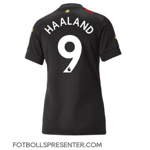 Manchester City Erling Haaland #9 Borta Matchtröja Dam 2022-23 Kortärmad